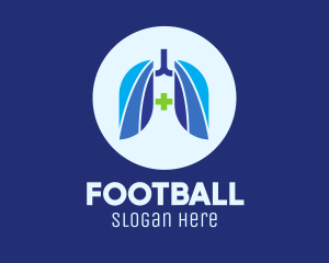 Respirator - Blue Breathing Lungs logo design