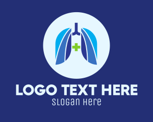 Blue Breathing Lungs Logo