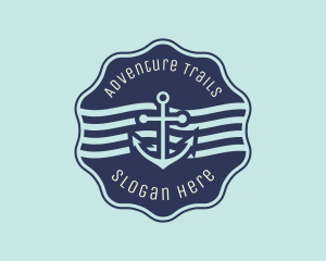 Anchor Maritime Courier Badge logo design