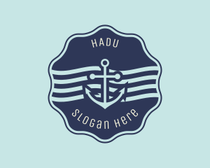 Travel - Anchor Maritime Courier Badge logo design