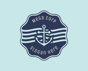 Anchor Maritime Courier Badge logo design