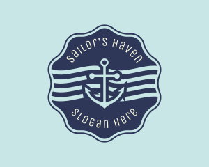 Anchor Maritime Courier Badge logo design