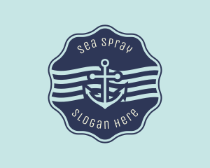 Maritime - Anchor Maritime Courier Badge logo design