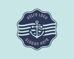 Trip - Anchor Maritime Courier Badge logo design