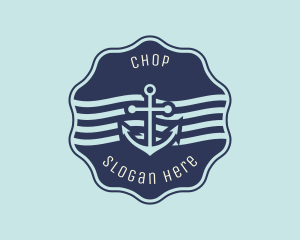 Trip - Anchor Maritime Courier Badge logo design