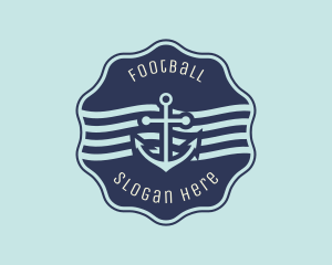 Boat - Anchor Maritime Courier Badge logo design