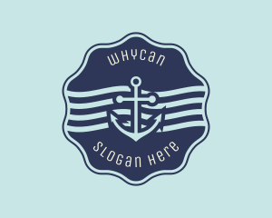 Sailing - Anchor Maritime Courier Badge logo design