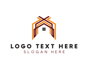 House - Orange Brown Housing logo design