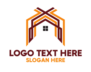 Shack - Orange Brown Housing logo design