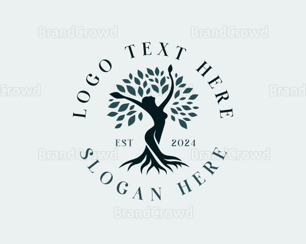 Environmental Woman Tree Logo