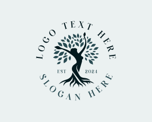 Ecology - Environmental Woman Tree logo design