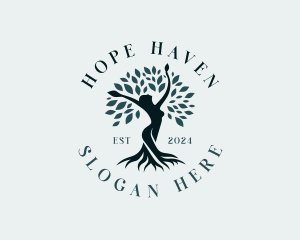 Environmental Woman Tree Logo