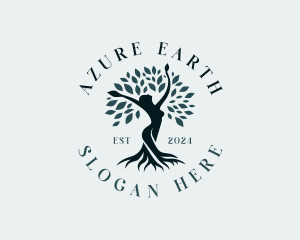 Environmental Woman Tree logo design