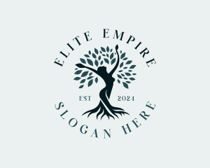 Environmental Woman Tree logo design