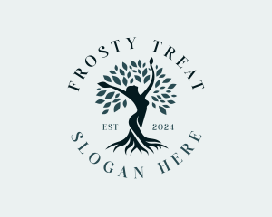 Environmental Woman Tree logo design