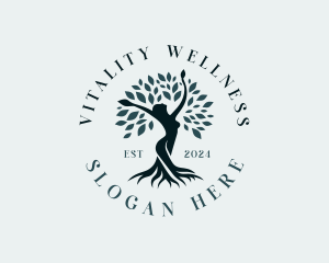 Environmental Woman Tree logo design