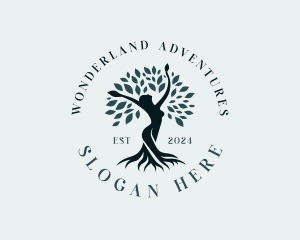 Environmental Woman Tree logo design