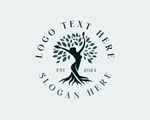 Beauty - Environmental Woman Tree logo design