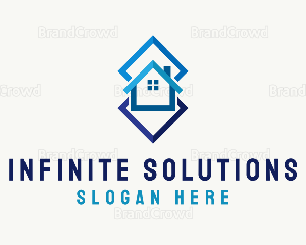 Real Estate Geometric House Logo