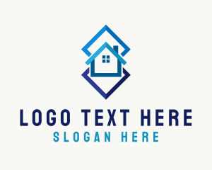 Home Insurance - Real Estate Geometric House logo design