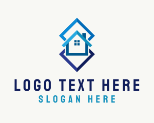 Architecture Firm - Real Estate Geometric House logo design