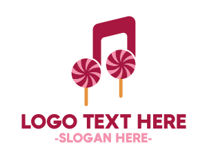 Music - Lollipop Musical Note logo design