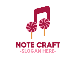 Note - Lollipop Musical Note logo design