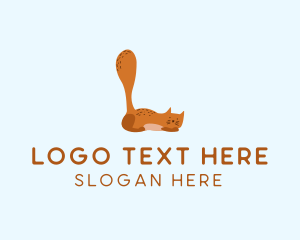 Animal - Playful Cat Letter L logo design