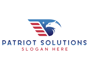 Political Patriot Eagle logo design