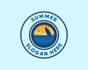 Sea Surfing Summer logo design