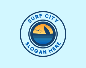 Sea Surfing Summer logo design