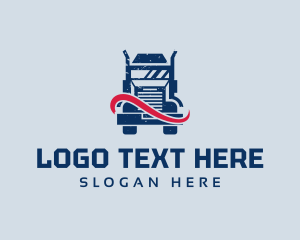 Dump Truck - Courier Truck Logistics logo design