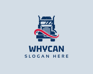 Courier Truck Logistics Logo