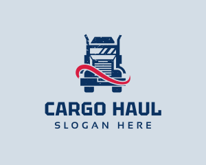 Courier Truck Logistics logo design