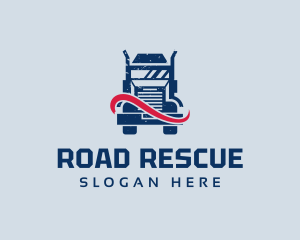 Towing - Courier Truck Logistics logo design