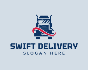 Courier Truck Logistics logo design