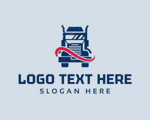 Courier Truck Logistics Logo