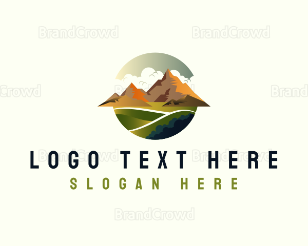 Mountain Trekking Adventure Logo