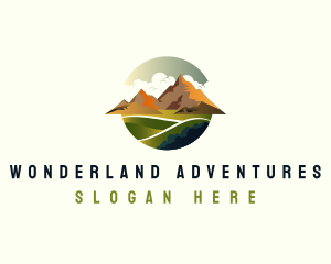 Mountain Trekking Adventure logo design