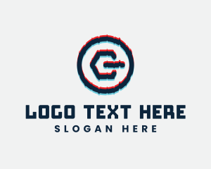 Stream - Glitch Retro Power logo design