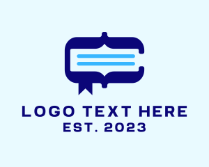 Library - Bookmark Code Book logo design