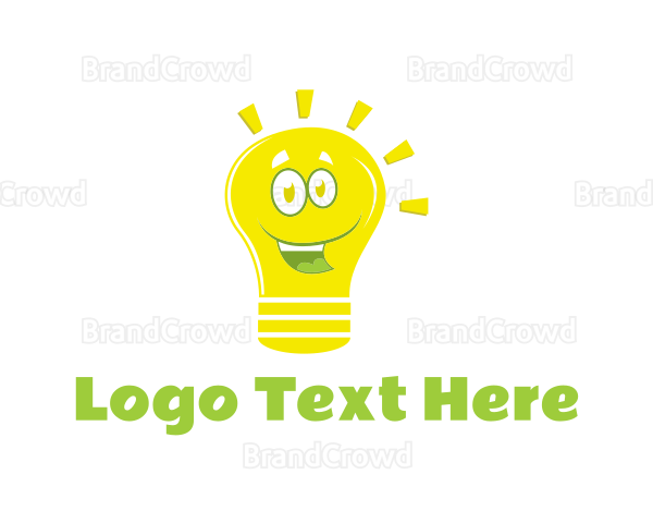 Happy Light Bulb Logo