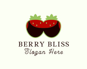 Strawberry - Strawberry Bra Lingerie logo design