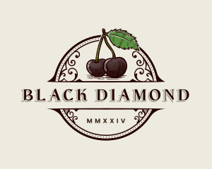 Alabama Black Cherry Fruit logo design