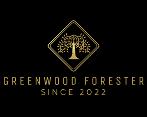 Golden Tree Forest logo design