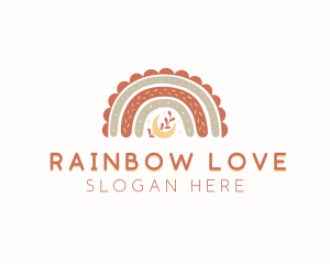 Moon Boho Rainbow logo design