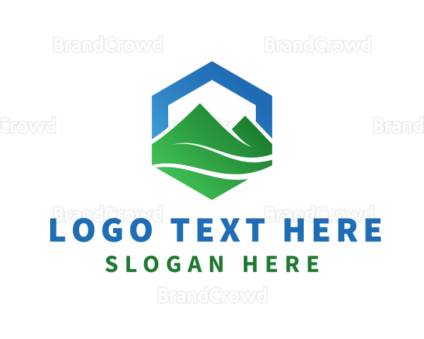 Mountain Peak Hexagon Logo