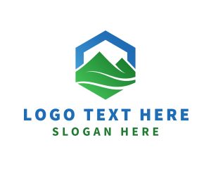 Mountain Peak Hexagon Logo