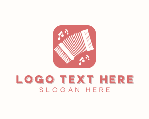 Accordion Musical Instrument Logo