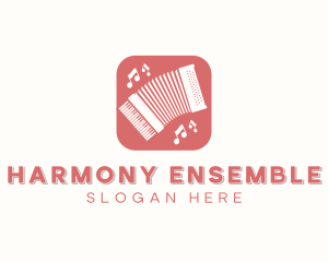 Orchestra - Accordion Musical Instrument logo design